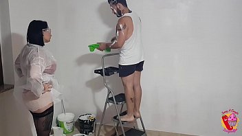 A hot milf gets banged after being bewitched by a house painter