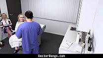 Doctor Fucks Hot Milf and Teen for Their Vaccine